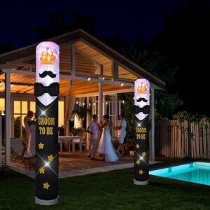 10 Ft Groom‎ to Be Inflatable LED Wedding Bachelor Party Yard Decor